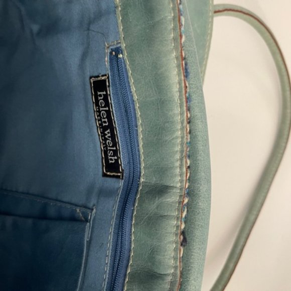 Helen Welsh Vintage Wool -Leather Italian Handbag - Picture 9 of 10